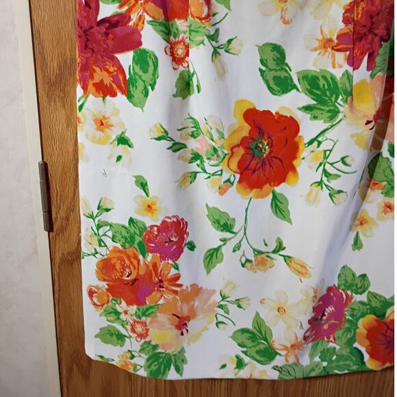 AGB Floral Sheath Dress Sleeveless Garden Party Career Chic Size 8 Brunch Spring - Picture 8 of 10